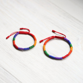 Rainbow Knotted Bracelet for Adults & Kids