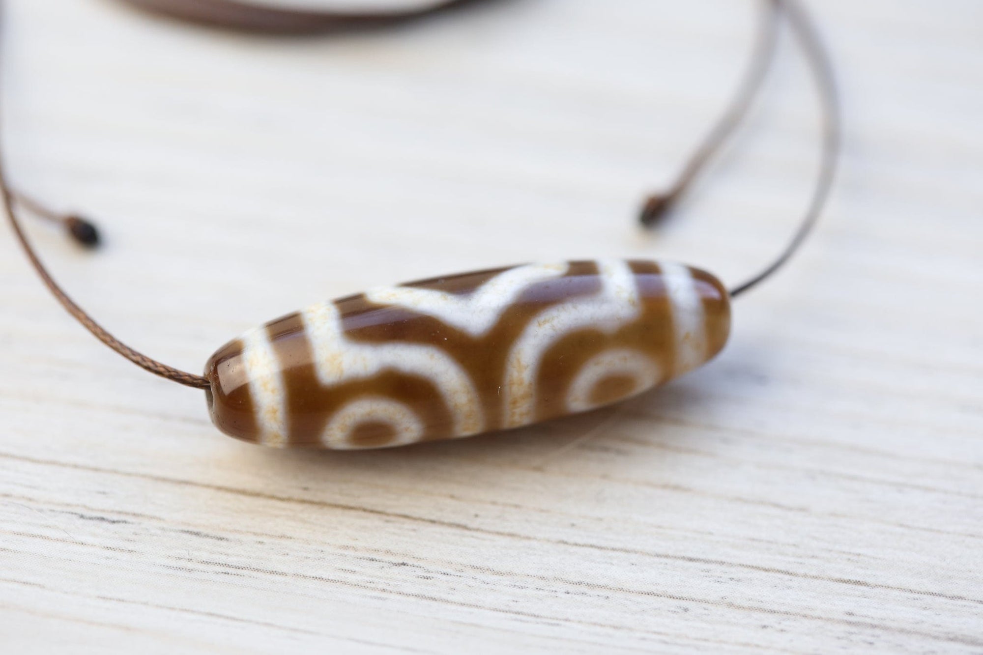 Dzi Beads Three Stars of Luck Dzi DZ204