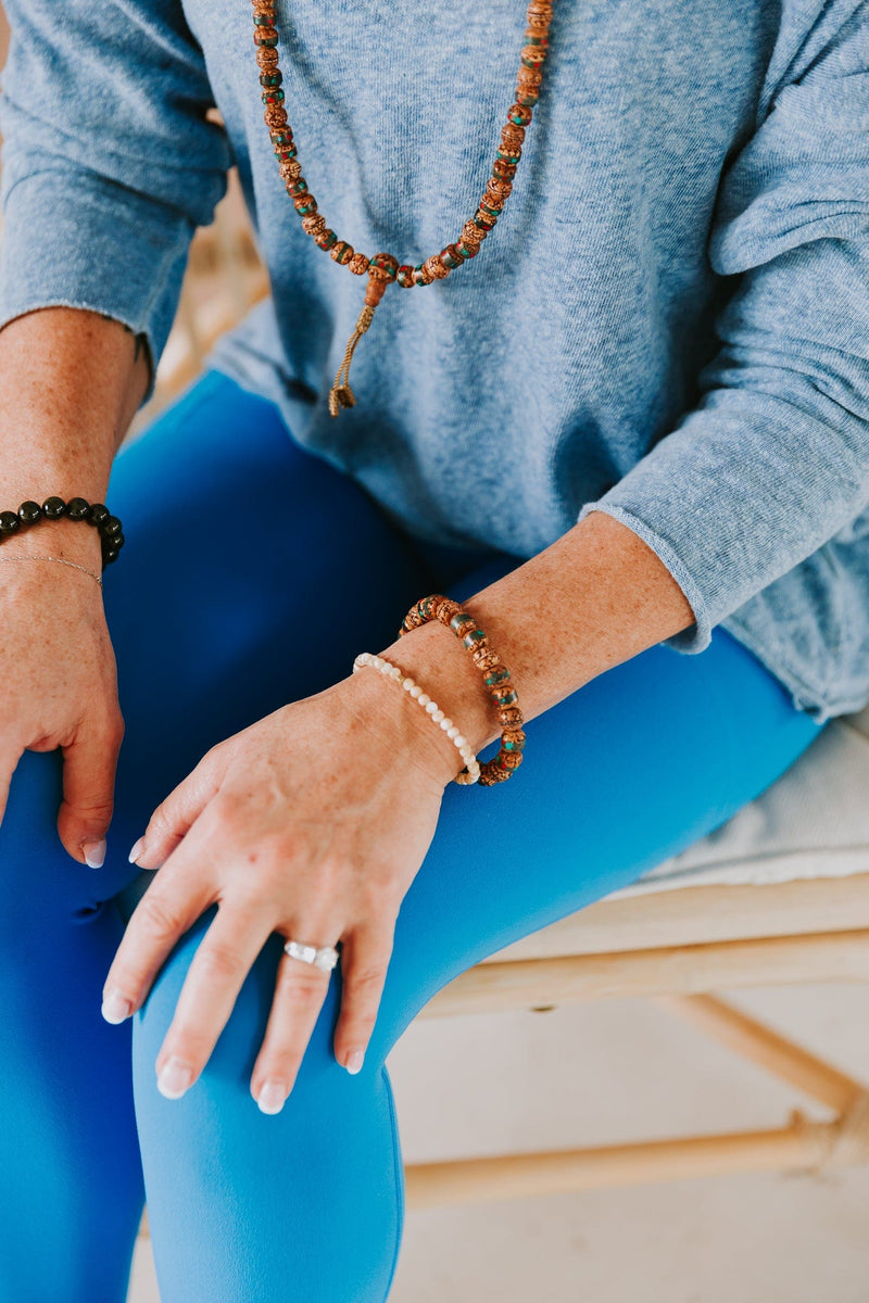 Mala Beads Art & Heritage Inlaid Rudraksha Bracelet