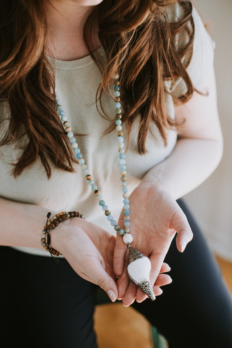Mala Beads Conch Shell Dharma Mala ML909
