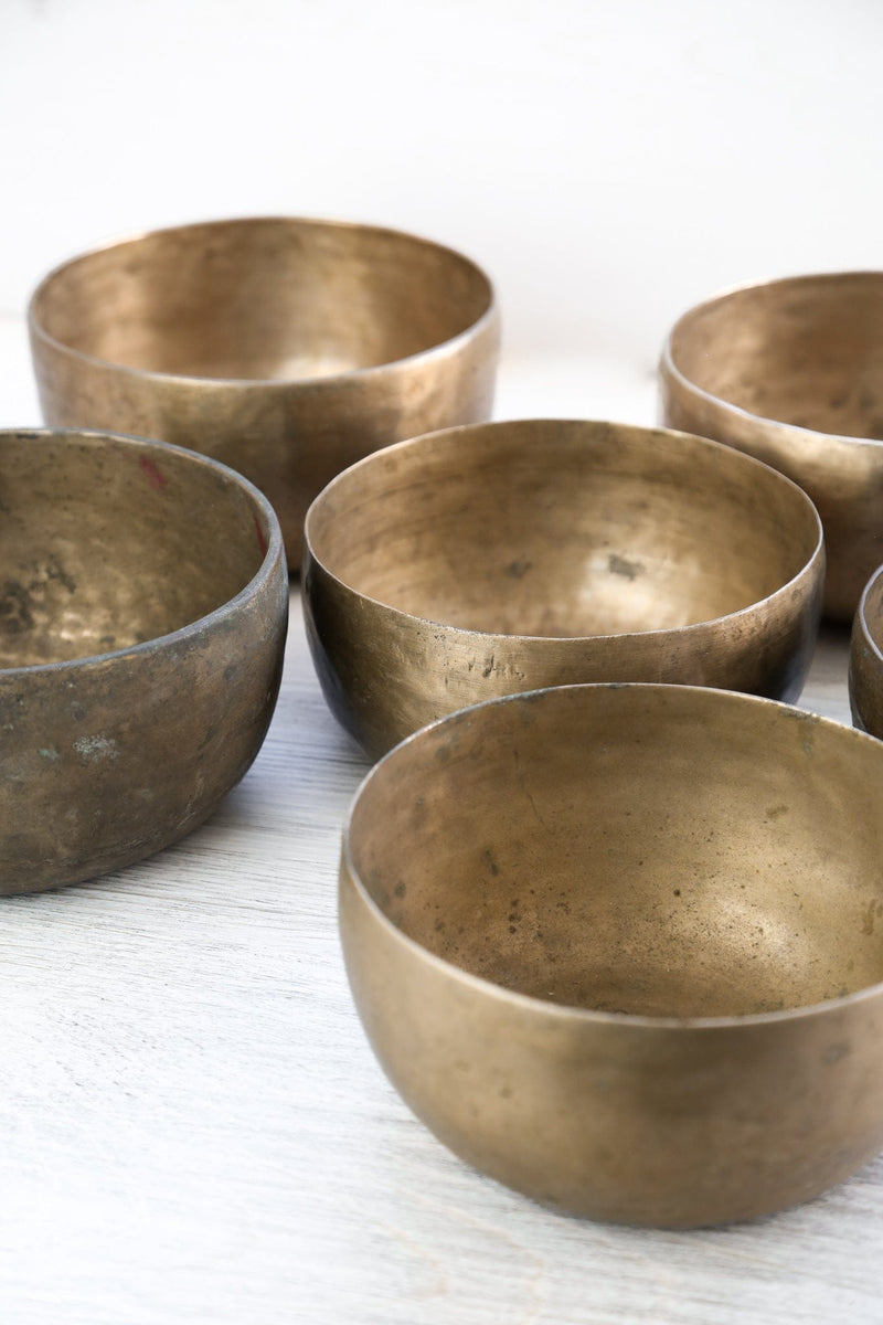 Singing Bowls Antique Seven Chakra Singing Bowl Set - Energy & Transformation oldbowl663