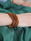 Bracelets Default Bronze-colored Beaded Wrap jb143