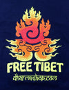 Clothing Medium Hand Embroidered Free Tibet Flame T Shirt ts012med
