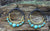 Earrings Default Brass and Turquoise Hoop Earrings je411