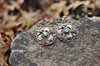 Earrings Default Sterling Silver and Coral Tibetan Earrings je206