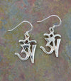 Earrings Default Tibetan Om Earrings Silver je009