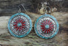 Earrings Default Turquoise and Coral Medallion Earrings je435