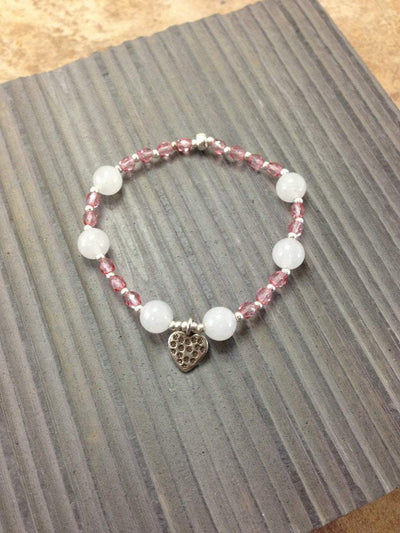 Jewelry,Gifts,Valentines Day Gift Guide Default Pretty in Pink Heart Bracelet wmchristy8