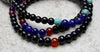 Jewelry,Mala Beads,New Items,Dzi Beads Default 3 Eye Dzi Bead Mala with Onyx and Amethyst jn290