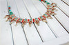 Jewelry,Mother's Day Default Exquisite Tibetan Turquoise and Coral Bead Necklace jn226