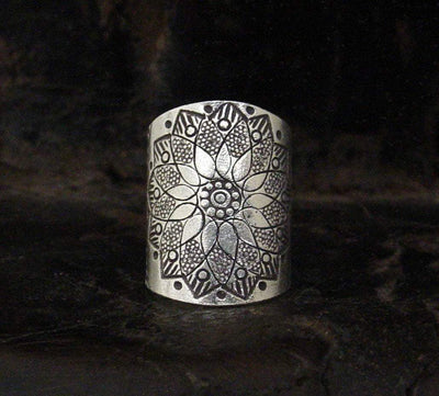 Jewelry,New Items,Gifts 5 Lotus Flower Cuff Ring JR140.05