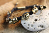 Jewelry,New Items,Men's Jewelry Default Brass Skull Woven Bracelet jb561