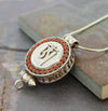 Jewelry,New Items,Men's Jewelry Sterling Silver and Coral OM Gau ga056