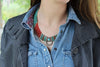 Traditional Tibetan Turquoise and Coral Necklace