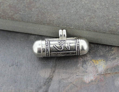 Jewelry,New Items,Om Small Cylinder Gau Charm ga033