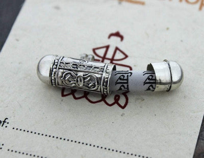 Jewelry,New Items,Om Small Cylinder Gau Charm ga033