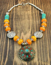 Jewelry,New Items,Om,Under 35 Dollars,The Gold Collection Default Golden Beaded OM Necklace jn403