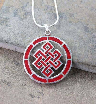 Jewelry,New Items,Tibetan Style Default Tibetan Circle Eternal Knot Pendant jp232