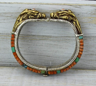 Jewelry,One of a Kind,New Items,Men's Jewelry Default One of a Kind Antique Coral  Dragon Bracelet jb173