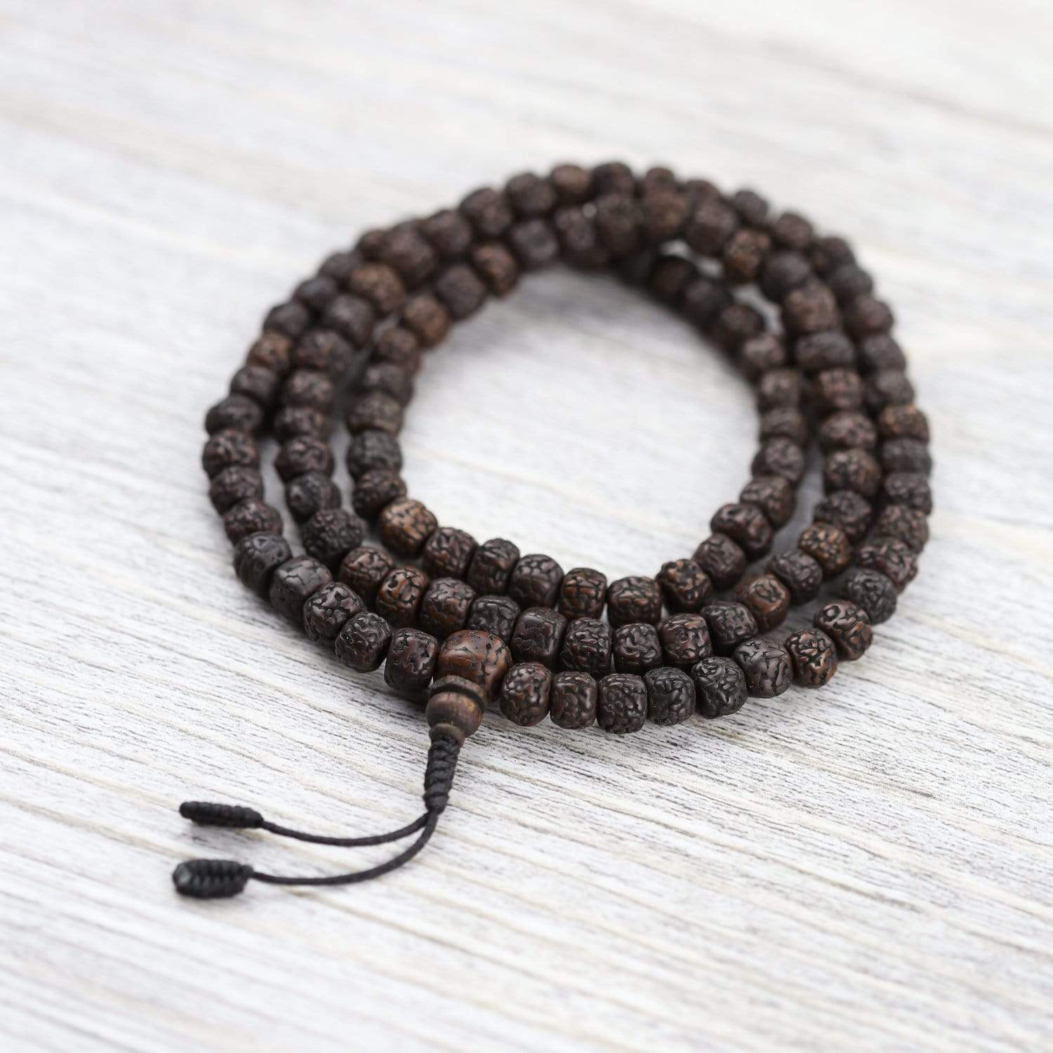 Mala Beads Aged Dark Rudraksha Beads ml044