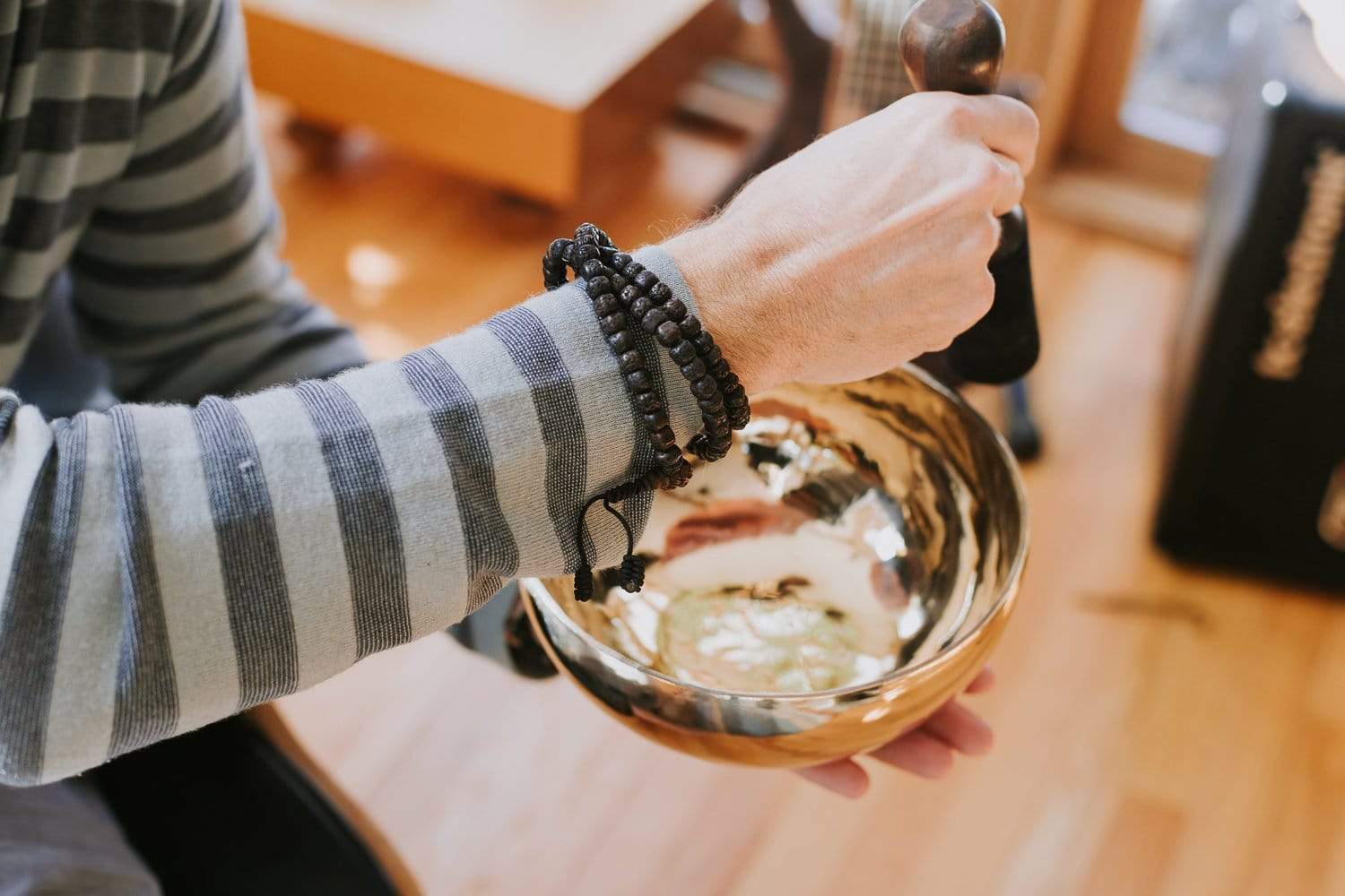 Mala Beads Aged Dark Rudraksha Mala & Bracelet Set