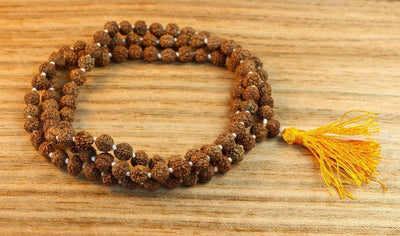 Mala Beads Default Dark Rudraksha Knotted Mala ml445