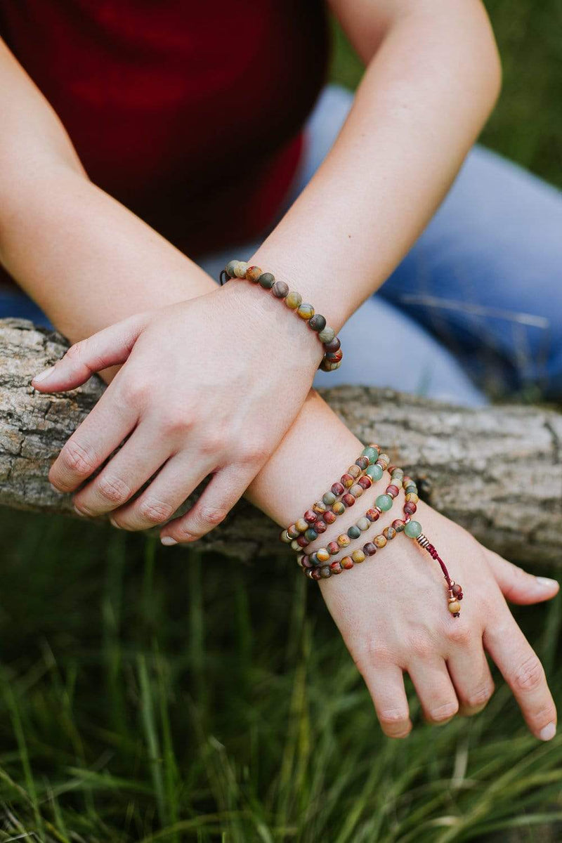 Mala Beads Default Harmonizing Riverstone Mala ML471