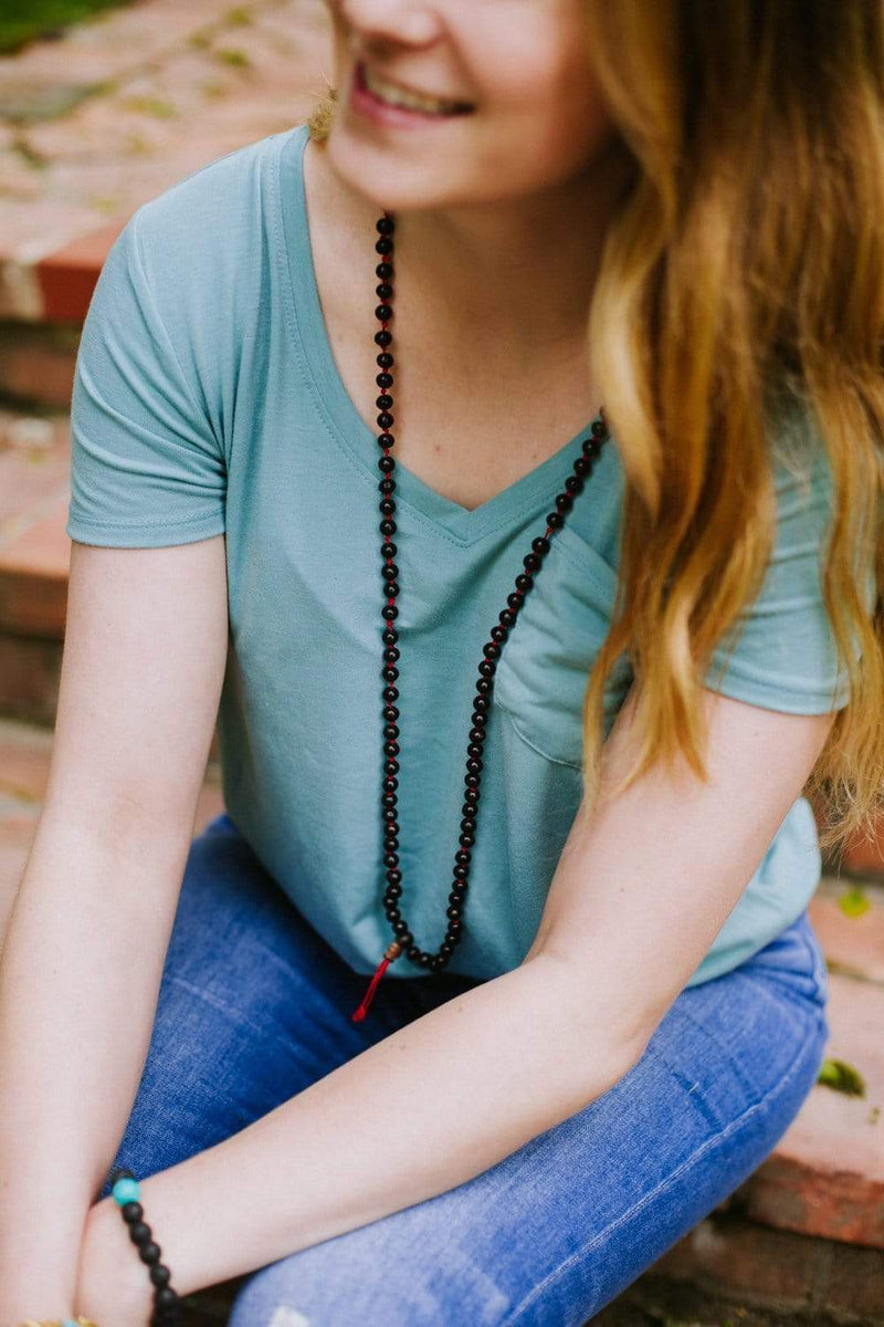 Mala Beads Rosewood Heart Chakra Mala ML670