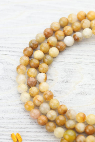 Mala Beads Self-Confidence Yellow Jade Mala & Bracelet Set