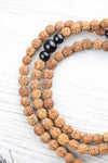 Mala Beads Spiritual Enlightenment Rudraksha and Onyx Mala ML528