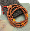 Mala Beads,Tibetan Style Default Tibetan Seed and Amber Copal Mala ml074