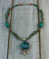 One of a Kind,Jewelry,New Items,Turquoise Default Turquoise Stone Necklace jn557