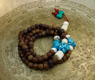 One of a Kind,Mala Beads,New Items,Men's Jewelry,Men Default One of a Kind Large Stone Bodhi Seed Mala ml450D