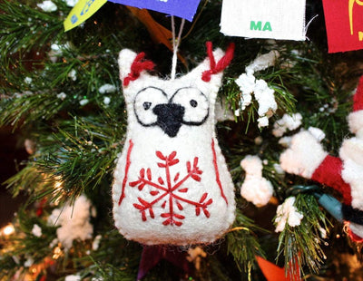 Ornaments Default Snowflake Owl Ornament ho004