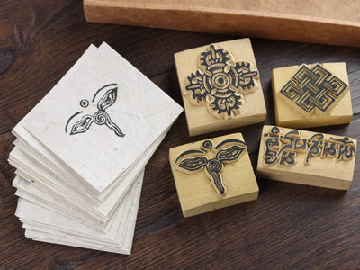 Paper Goods Wood Block Print Stamp Gift Set PA021
