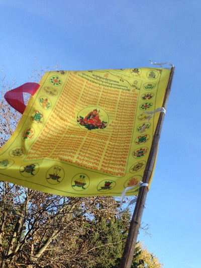 Prayer Flags,Tibetan Style Default Guru Rinpoche Yellow Prayer Flag Banner pf071