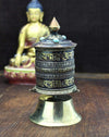 Ritual Items,New Items,Turquoise Default OM Mani Padme Desktop Tibetan Prayer Wheel With Turquoise RP025Turquoise