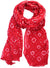 Scarves Default Sheer Batik Cotton Scarf in Raspberry Red scarf032