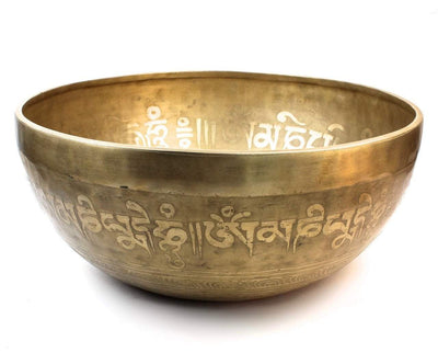 Singing Bowls,One of a Kind,Meditation,New Items,Om,Tibetan Style,Deities,Men,Women Default Tibetan Masterpiece Medicine Buddha Singing Bowl 13 Inch SB158
