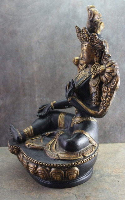 Statues,Gifts,New Items,Tibetan Style Default 9 Inch Ceramic Green Tara Statue st082