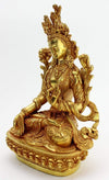 Statues,New Items,Tibetan Style Default 8 Inch Gold Plated White Tara Statue st152