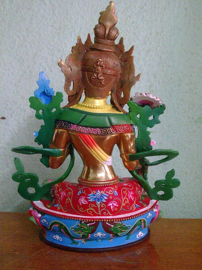 Statues,One of a Kind,New Items,Buddha Default One of a Kind Green Tara by Artist Meena Shakya st074