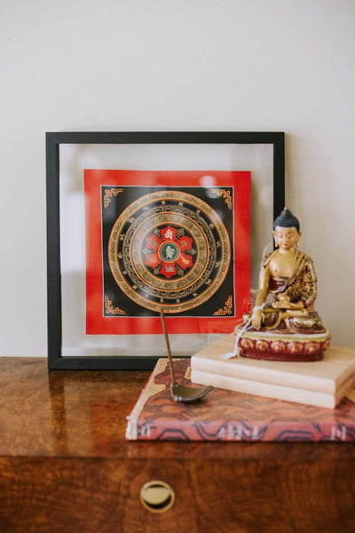 Thangkas Default Tibetan Om Mani Mandala Thangka th060