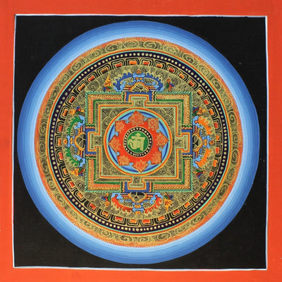 Thangkas,New Items Default Painted in Gold Cosmic Mandala Thangka th059