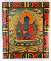Thangkas,New Items,Home,Deities Default Handpainted Wood Medicine Buddha Thangka th106