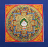 Thangkas,New Items,Om Default White and Green Jewel Mandala Thangka th093