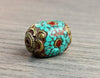 Tibetan Beads,Under 35 Dollars,Turquoise Default Mosaic Turquoise Bead be112