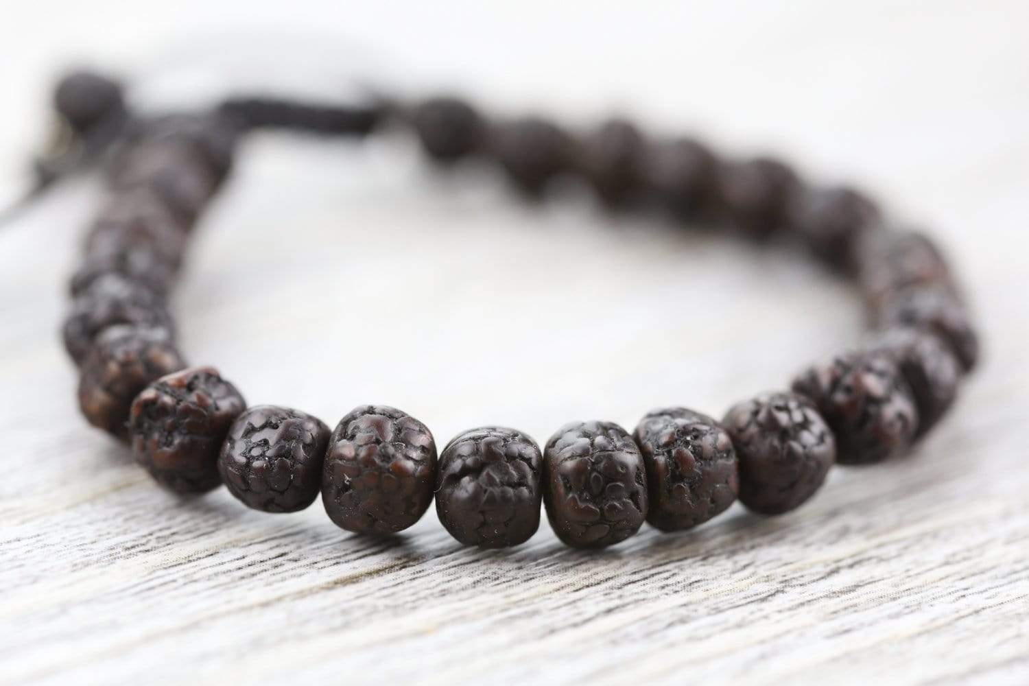 Wrist Malas Aged Dark Rudraksha Wrist Mala