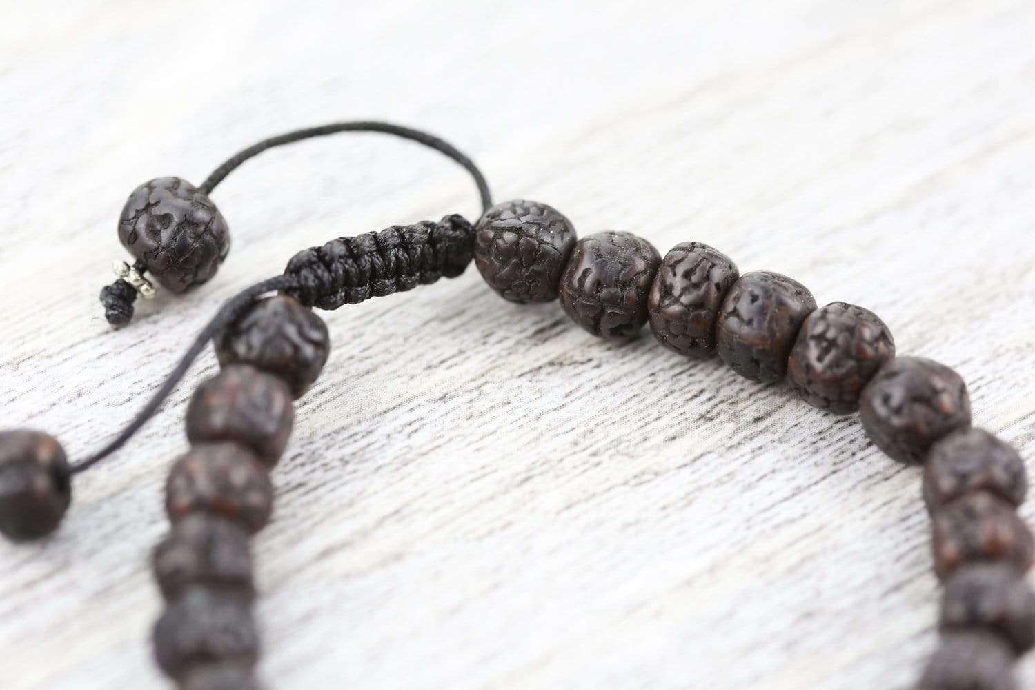 Wrist Malas Aged Dark Rudraksha Wrist Mala