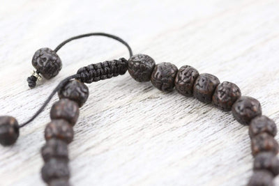 Wrist Malas Aged Dark Rudraksha Wrist Mala
